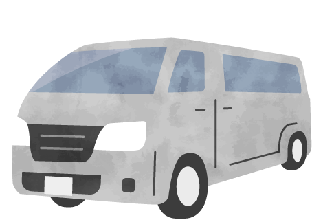 ワンボックスバスのイラスト